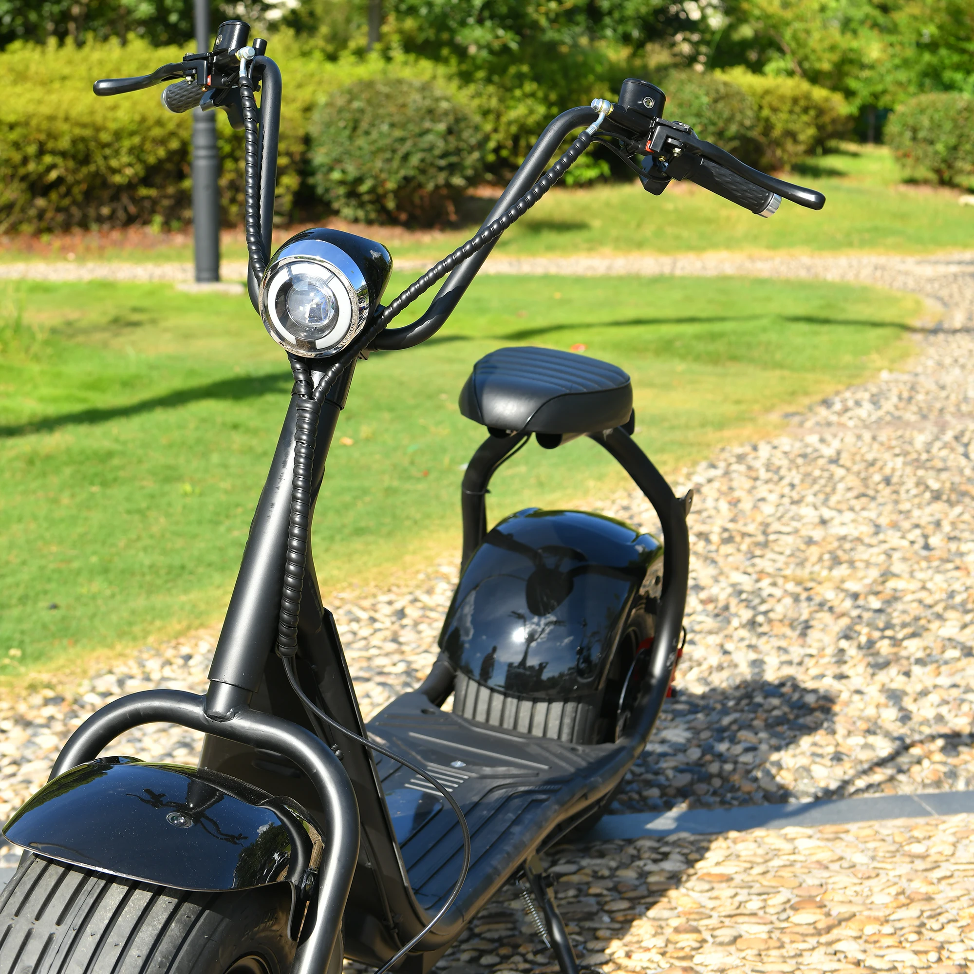 Mini Black Fat Tyre Electric Citycoco Scooter 60V12AH Motorbike E scooter 2000W Commuter electric scooter