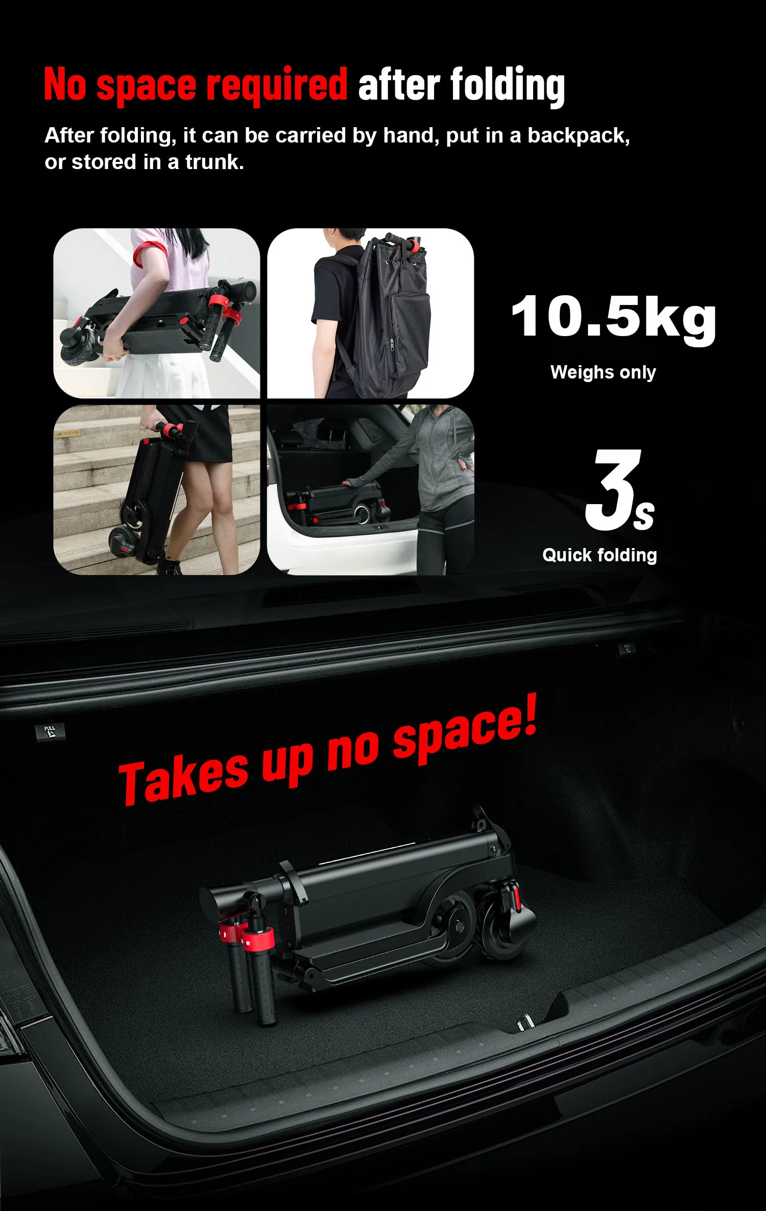 HUANCI X6 Electric scooter Foldable 7.5A 350W 25KM/H electric scooters 36V EScooters 5.5 Inch E Scooter For Adults