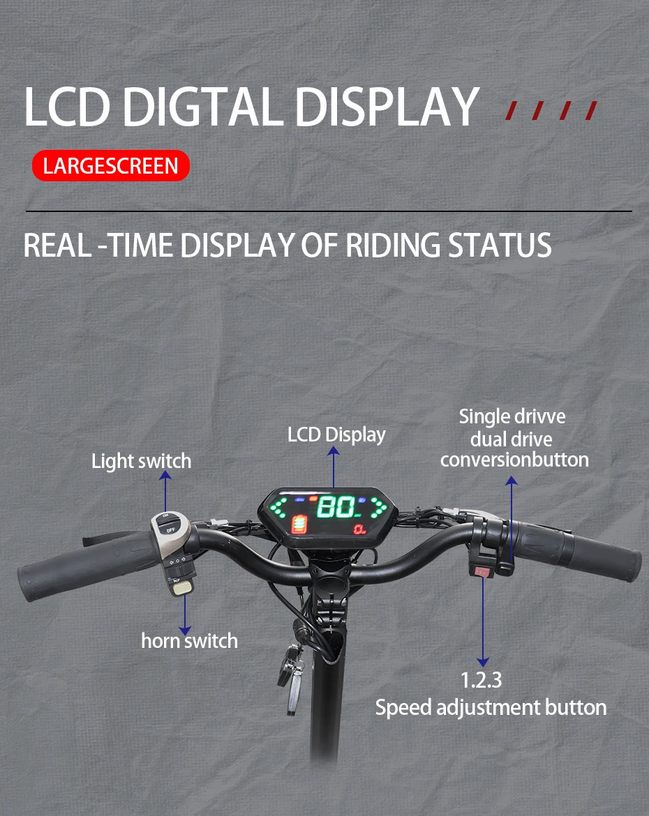 55-85KM/H Speed Electric Scooter 48V-72V Lithium Battery E Scooter 110KM Maximum Range Electric Scooter Adults with Seat 55-85KM/H Speed Electric Scooter 48V-72V Lithium Battery E Scooter 110KM Maximum Range Electric Scooter Adults with Seat