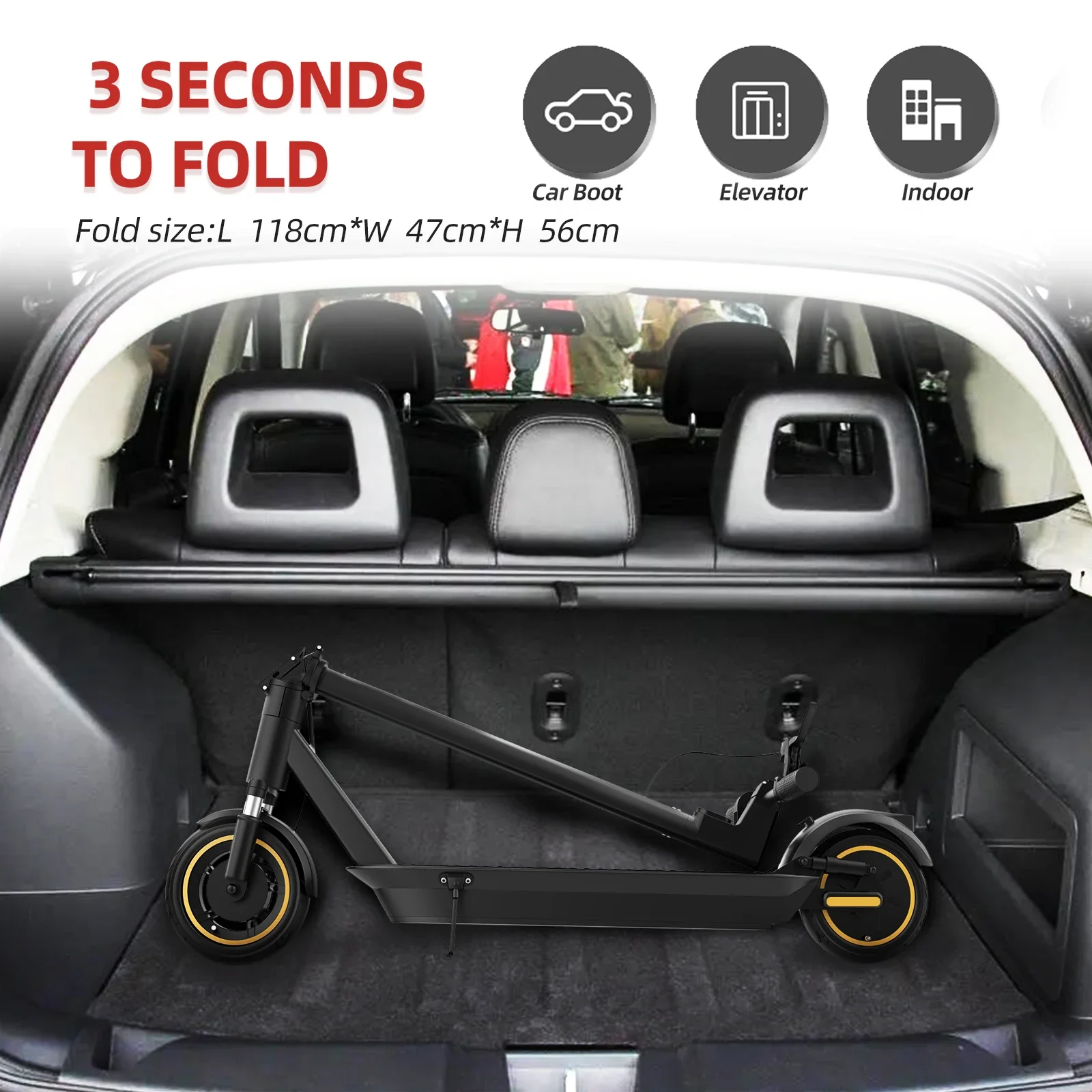 Electric Scooter: 500W Power, 35km/h Max Speed, APP-Enabled, Shock Absorption, Anti-Skid Tires, Foldable for Adult Use.