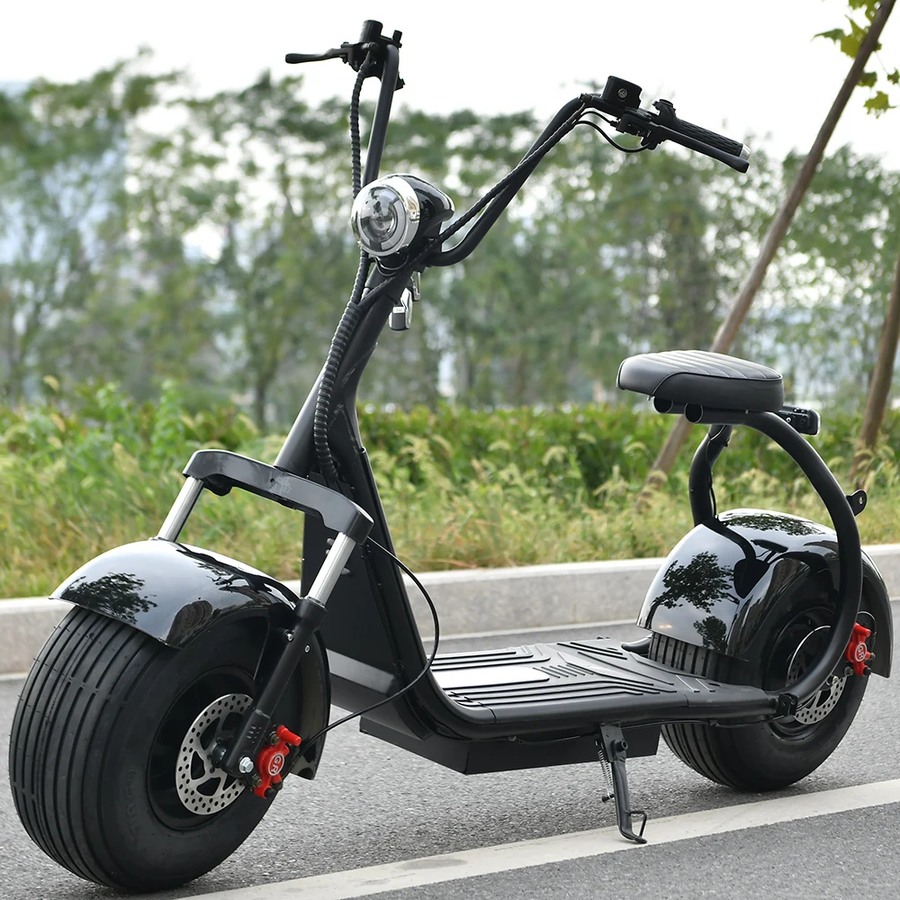 Citycoco Adult Electric Scooter 1500W Max Speed 45km/h Double seat Max mileage 35-50KM Max Load 150KG USA STOCK