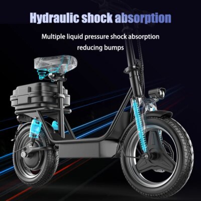 Folding electric scooter with trunk, 500W motor (peak 650W), 48V15AH, 20MPH, 24-32mile range,motorcycle for commuting travel - Image 5