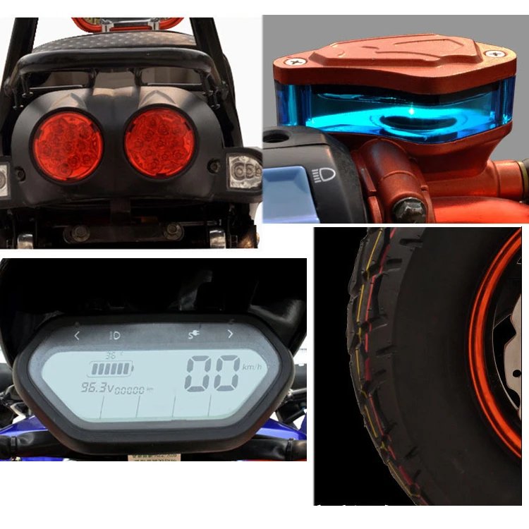 Luyuan Roywell Factory 72V 20A Lithium Battery EEC Electric Moped Scooter 1500W Electric Motorcycle Adult