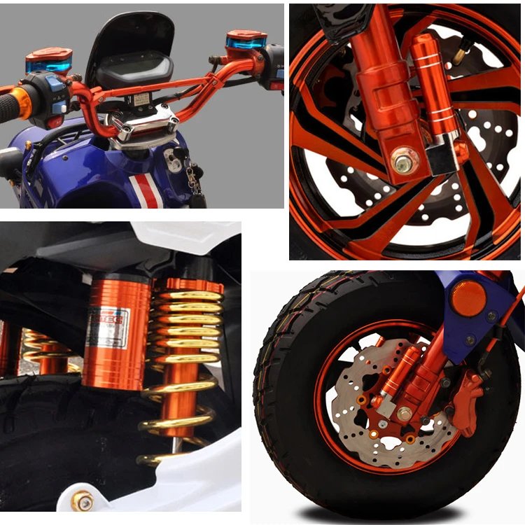 Luyuan Roywell Factory 72V 20A Lithium Battery EEC Electric Moped Scooter 1500W Electric Motorcycle Adult
