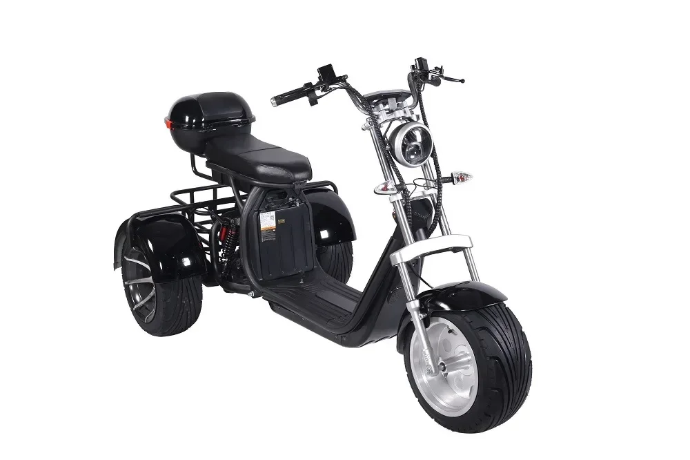 Electric Motorcycle Adult 3000W60V30AH 12Inch Off-Road Max Load 300KG Electric Tricycle Mountain Mileage 75KM Electric Scooter