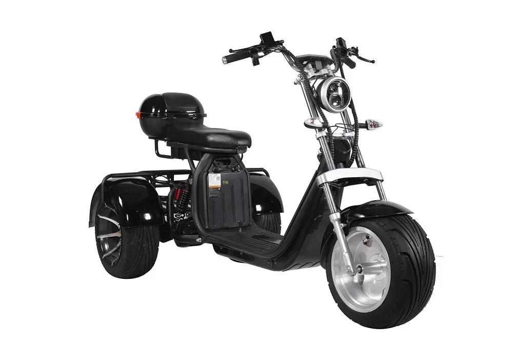 Electric Motorcycle Adult 3000W60V30AH 12Inch Off-Road Max Load 300KG Electric Tricycle Mountain Mileage 75KM Electric Scooter