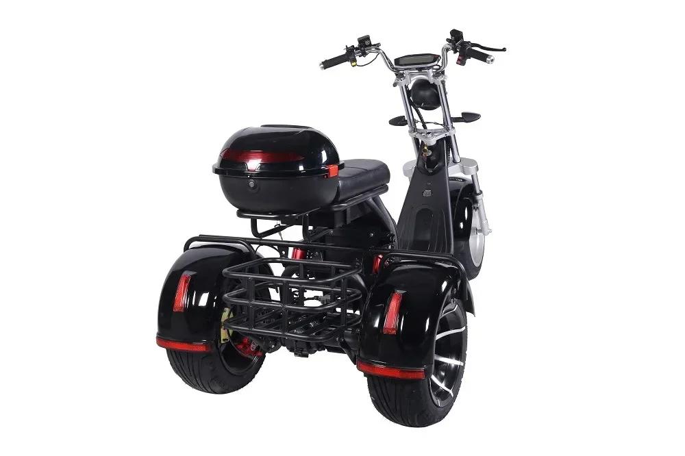 Electric Motorcycle Adult 3000W60V30AH 12Inch Off-Road Max Load 300KG Electric Tricycle Mountain Mileage 75KM Electric Scooter