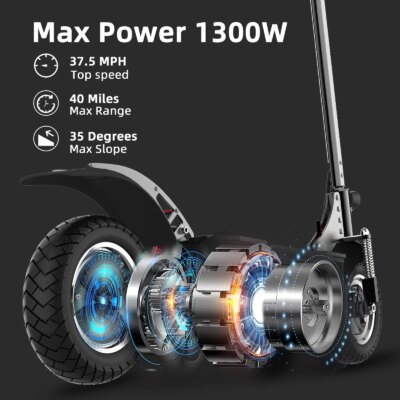 X750 Electric Scooter Adult 52V1600W Motor 10" Off Road Tires 75KM Long Range 60KM/H Folding Commuter Electric Scooter for Adult - Image 4