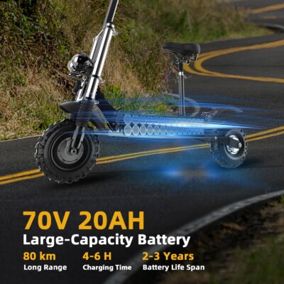 Single Dual Motor Electric Scooter for Adults 85km/h 1200-6000W 30-100KM Range Foldable E-Scooter with Seat X60 X700 X500 X750 - Image 4