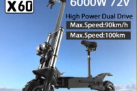 48-72V Electric Scooter for Adults 90KM/H 10-11''Tubeless Off Road Tire Hydraulic / SpringSuspension Foldable Escooter with Seat