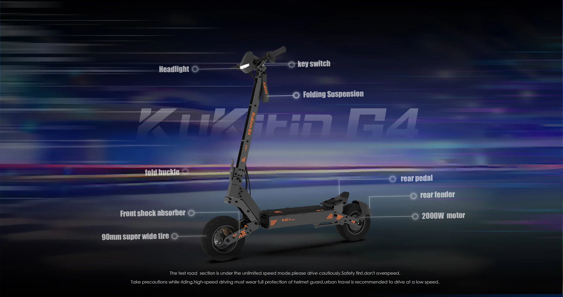 kukirin G4 high quality 2000w motor 60v20ah battery electric scooter LED display top speed 70km/h 11 inch tires foldable scooter