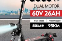 YUME DK11 Professional Off-road Electric Scooter 5600W Dual Motor Max Speed 85KM/H 60V-26AH High Performance Battery Range 95KM