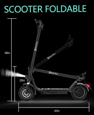 DriveTron DT01 Electric Scooter Adults 36V 13Ah Escooter Long Range 25 Miles Lightweight Kick Scooter - Image 6