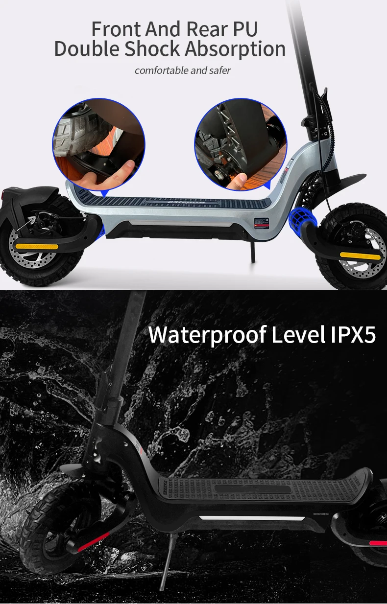 2000W 48v 18Ah Dual Motor Electric Scooter Adult 10 Inch Off-Road Tyres Urban SUV Scooter Max Speed 50km/h Range 50-70km 2000W 48v 18Ah Dual Motor Electric Scooter Adult 10 Inch Off-Road Tyres Urban SUV Scooter Max Speed 50km/h Range 50-70km