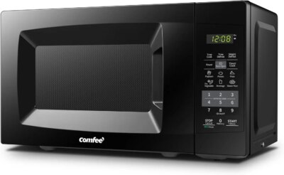 EM720CPL-PMB Countertop Microwave Oven with Sound On/Off, ECO Mode and Easy One-Touch Buttons, 0.7 Cu Ft, Black