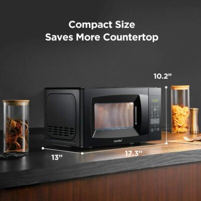EM720CPL-PMB Countertop Microwave Oven with Sound On/Off, ECO Mode and Easy One-Touch Buttons, 0.7 Cu Ft, Black - Image 4