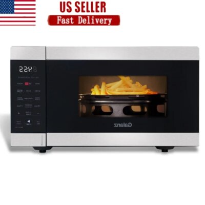 3-in-1 Air Fry Microwave Oven 900W Stainless Steel Convection Cooking Multi-Function Auto-Cook Air Fryer Countertop Kitchen