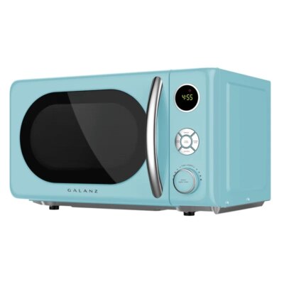 Retro Countertop Microwave Oven 0.7 Cu Ft 700 Watts Auto Menus Defrost Program Turntable Control Lock Digital Display Timer - Image 3