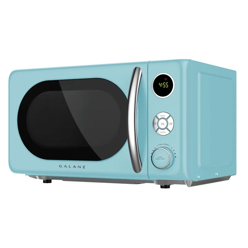 Retro Countertop Microwave Oven 0.7 Cu Ft 700 Watts Auto Menus Defrost Program Turntable Control Lock Digital Display Timer Retro Countertop Microwave Oven 0.7 Cu Ft 700 Watts Auto Menus Defrost Program Turntable Control Lock Digital Display Timer