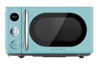 Retro Countertop Microwave Oven 0.7 Cu Ft 700 Watts Auto Menus Defrost Program Turntable Control Lock Digital Display Timer