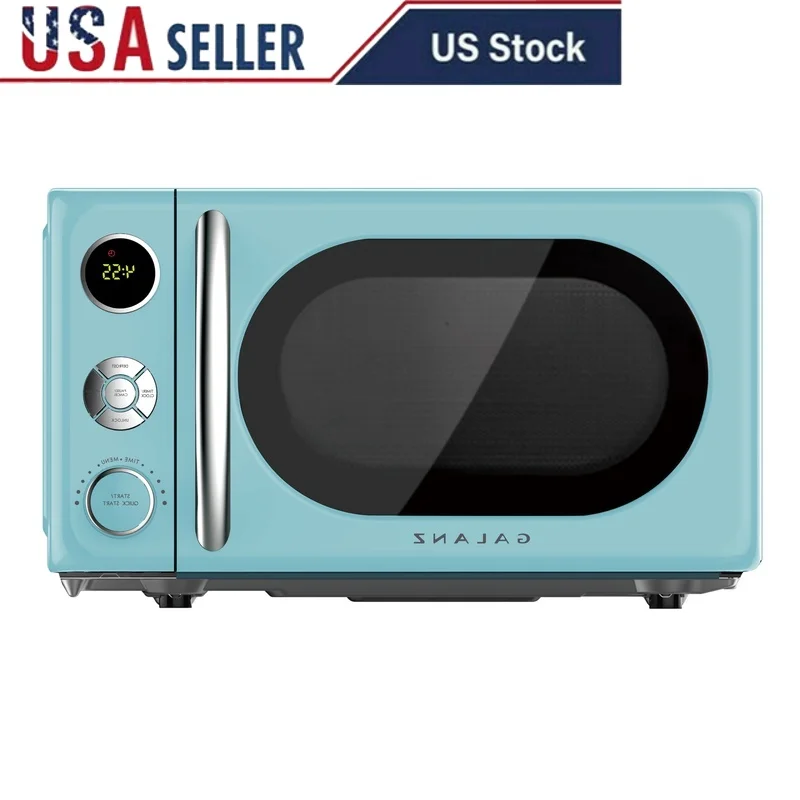 Retro Countertop Microwave Oven 0.7 Cu Ft 700 Watts Auto Menus Defrost Program Turntable Control Lock Digital Display Timer Retro Countertop Microwave Oven 0.7 Cu Ft 700 Watts Auto Menus Defrost Program Turntable Control Lock Digital Display Timer