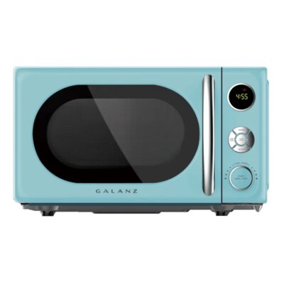 Retro Countertop Microwave Oven 0.7 Cu Ft 700 Watts Auto Menus Defrost Program Turntable Control Lock Digital Display Timer - Image 2