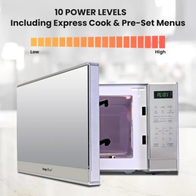0.7 Cu Ft Microwave Oven - Stainless Steel Compact Style Microondas, Smart Countertop Kitchen Appliance With Digital Touch - Image 6