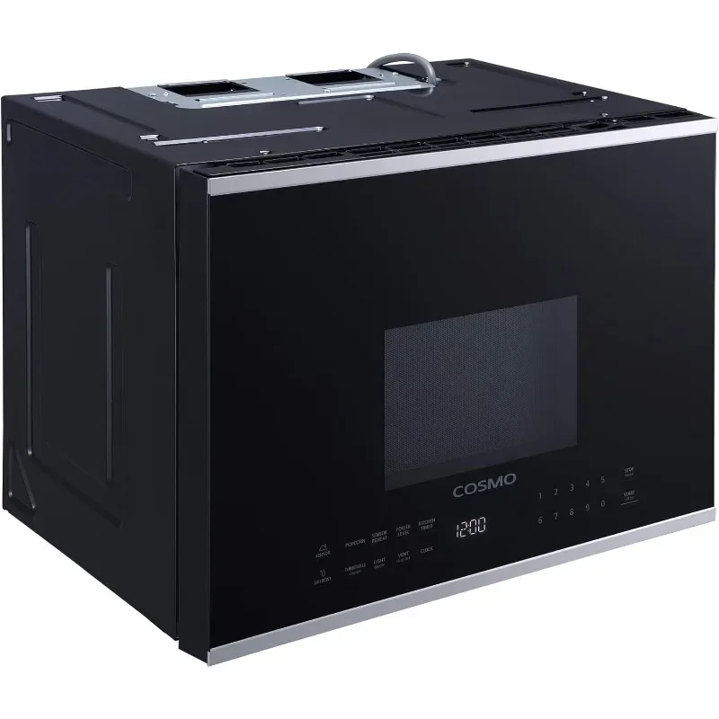 COSMO COS-2413ORM1SS Over the Range Microwave Oven with Vent Fan, 1.34 cu. ft. Capacity, 1000W, 24 inch, Black / Stainless Steel