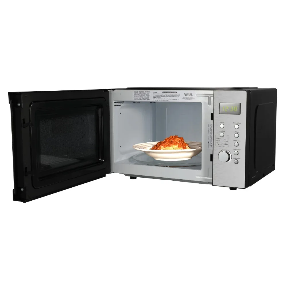 0.9 cubic feet, 900W digital control countertop microwave oven, stainless steel 0.9 cubic feet, 900W digital control countertop microwave oven, stainless steel