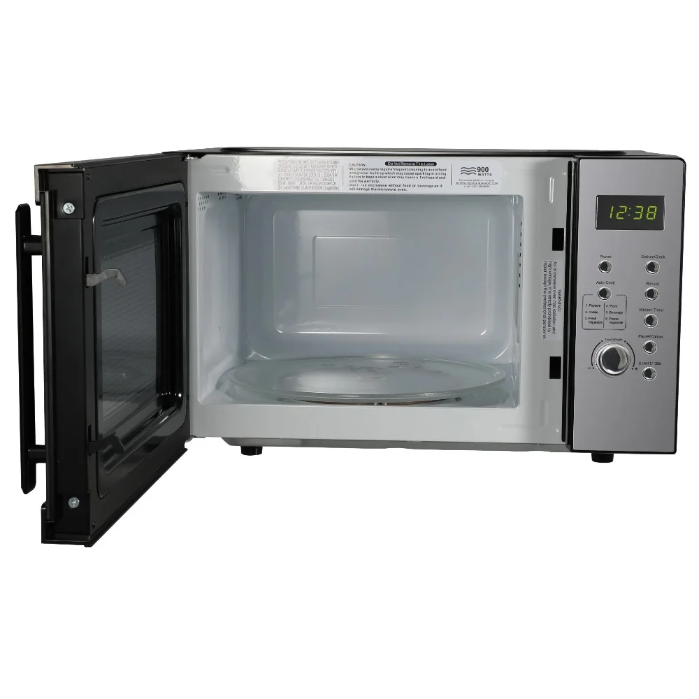 0.9 cubic feet, 900W digital control countertop microwave oven, stainless steel 0.9 cubic feet, 900W digital control countertop microwave oven, stainless steel