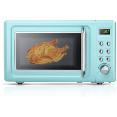 MAT EXPERT 0.7 Cu.ft Compact Microwave Oven, Digital Timing & Child Lock, Small Microwave, Delayed Start Function, 700W (Green)