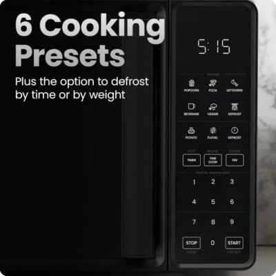 Countertop Microwave Oven 0.7 Cu. Ft., 700 Watts with 10 Power Levels, 6 Cooking Presets with One-Touch Express Cook - Image 4
