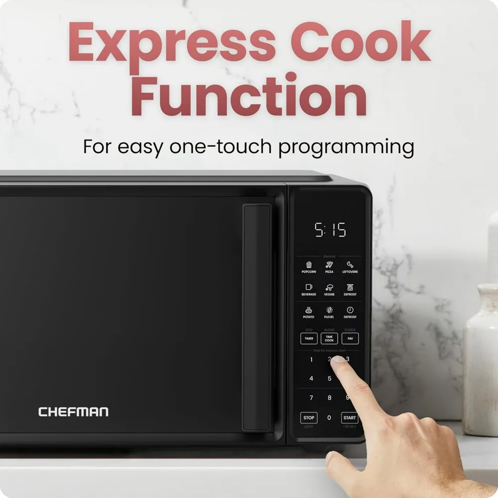 Countertop Microwave Oven 0.7 Cu. Ft., 700 Watts with 10 Power Levels, 6 Cooking Presets with One-Touch Express Cook