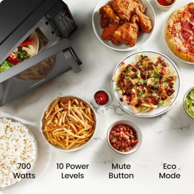 Countertop Microwave Oven 0.7 Cu. Ft., 700 Watts with 10 Power Levels, 6 Cooking Presets with One-Touch Express Cook - Image 3