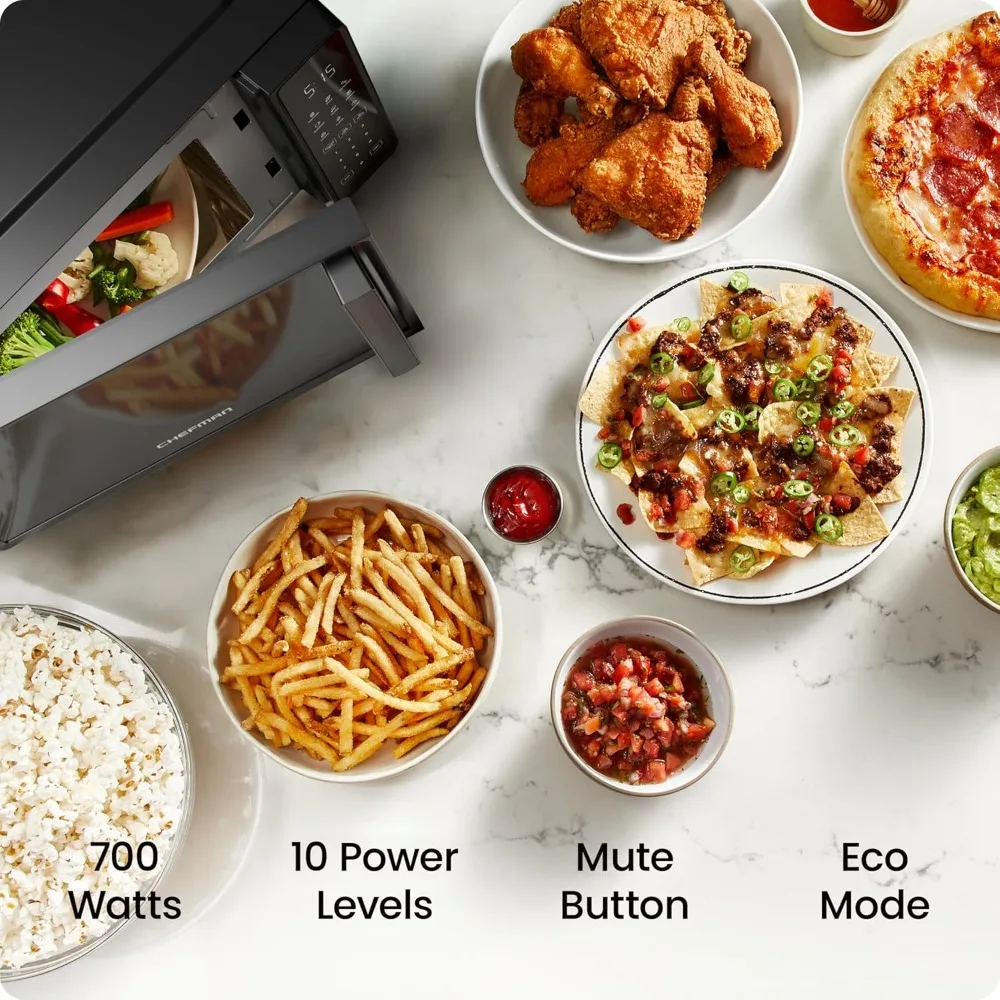 Countertop Microwave Oven 0.7 Cu. Ft., 700 Watts with 10 Power Levels, 6 Cooking Presets with One-Touch Express Cook