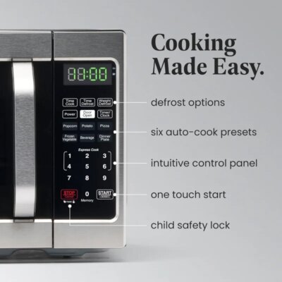 Countertop Microwave 700 Watts, 0.7 Cu. Ft. - Microwave Oven With LED Lighting and Child Lock - Perfect for Apartments - Image 2