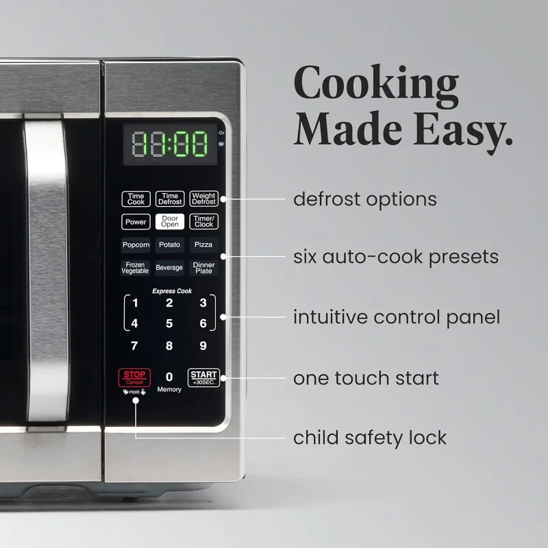 Countertop Microwave 700 Watts, 0.7 Cu. Ft. - Microwave Oven With LED Lighting and Child Lock - Perfect for Apartments