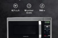 Countertop Microwave 700 Watts, 0.7 Cu. Ft. - Microwave Oven With LED Lighting and Child Lock - Perfect for Apartments
