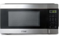 COMMERCIAL CHEF 1.1 Cu Ft Microwave with 10 Power Levels, Small Microwave with Push Button, 1000W Countertop Microwave