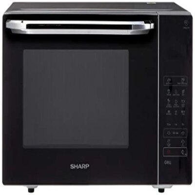 25L Microwave Oven Glass Turntable Child Lock Energy Saving Mode Eco-friendly Residential Use