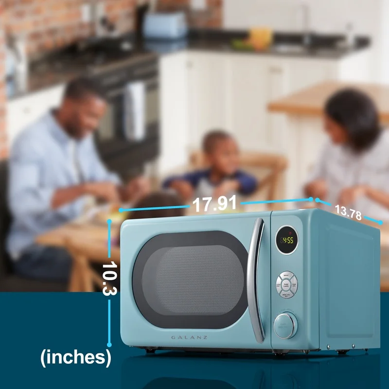 Retro Microwave Oven Countertop 700W Defrost Program 6 Power Levels Stylish Cooking Appliance Kitchen Dorm Room Retro Microwave Oven Countertop 700W Defrost Program 6 Power Levels Stylish Cooking Appliance Kitchen Dorm Room