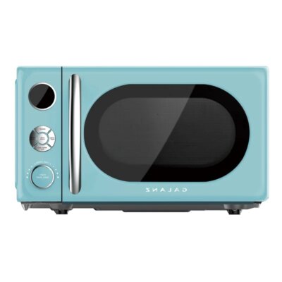 Retro Microwave Oven Countertop 700W Defrost Program 6 Power Levels Stylish Cooking Appliance Kitchen Dorm Room