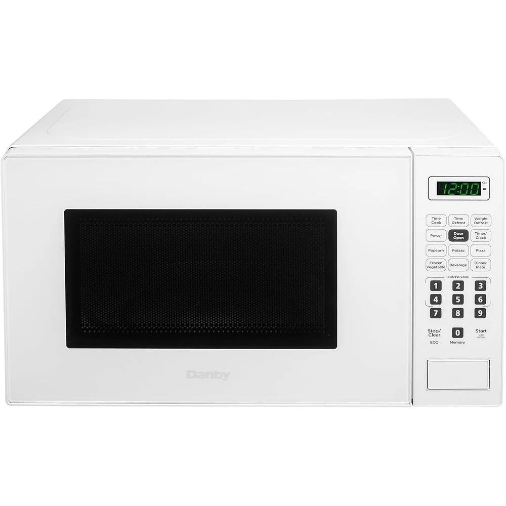 Countertop Microwave 0.7 cu ft 700 Watts 10 Power Levels Auto Cook Options Defrost Express Cook Timer Stainless Steel Kitchen