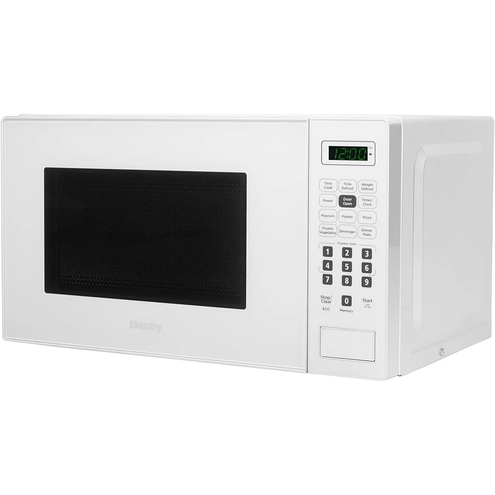 Countertop Microwave 0.7 cu ft 700 Watts 10 Power Levels Auto Cook Options Defrost Express Cook Timer Stainless Steel Kitchen