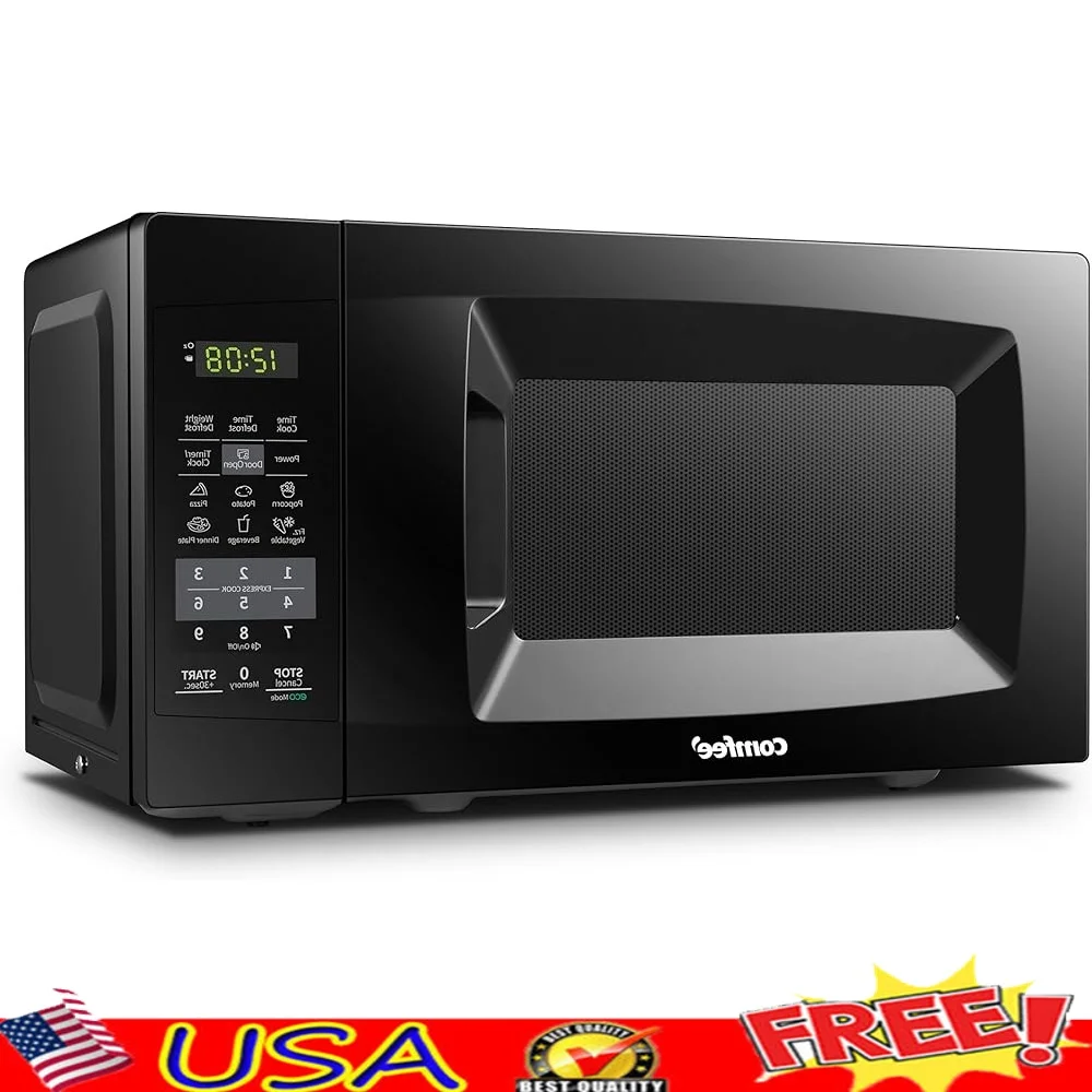 Countertop Microwave Oven 700W with Sound On Off Easy One Touch Buttons Express Cooking Digital Display ECO Mode 0.7 Cu Ft Countertop Microwave Oven 700W with Sound On Off Easy One Touch Buttons Express Cooking Digital Display ECO Mode 0.7 Cu Ft
