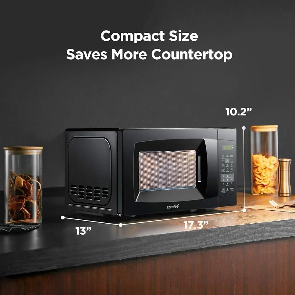 Countertop Microwave Oven 700W with Sound On Off Easy One Touch Buttons Express Cooking Digital Display ECO Mode 0.7 Cu Ft Countertop Microwave Oven 700W with Sound On Off Easy One Touch Buttons Express Cooking Digital Display ECO Mode 0.7 Cu Ft