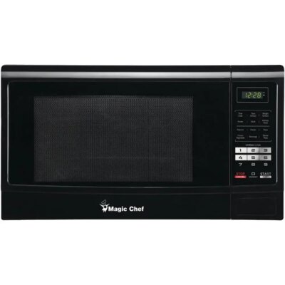 1.6 Cu. Ft. White Countertop Microwave 1100W 3 Auto Defrost Menus One Touch Cooking