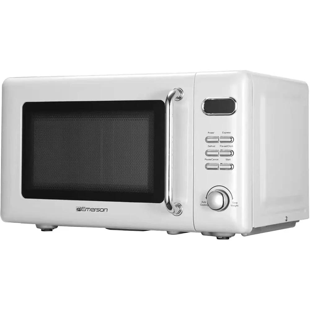 Compact Microwave Oven 700W LED Display 5 Power Levels 8 Auto Menus Glass Turntable Express Defrost Functions Countertop Compact Microwave Oven 700W LED Display 5 Power Levels 8 Auto Menus Glass Turntable Express Defrost Functions Countertop