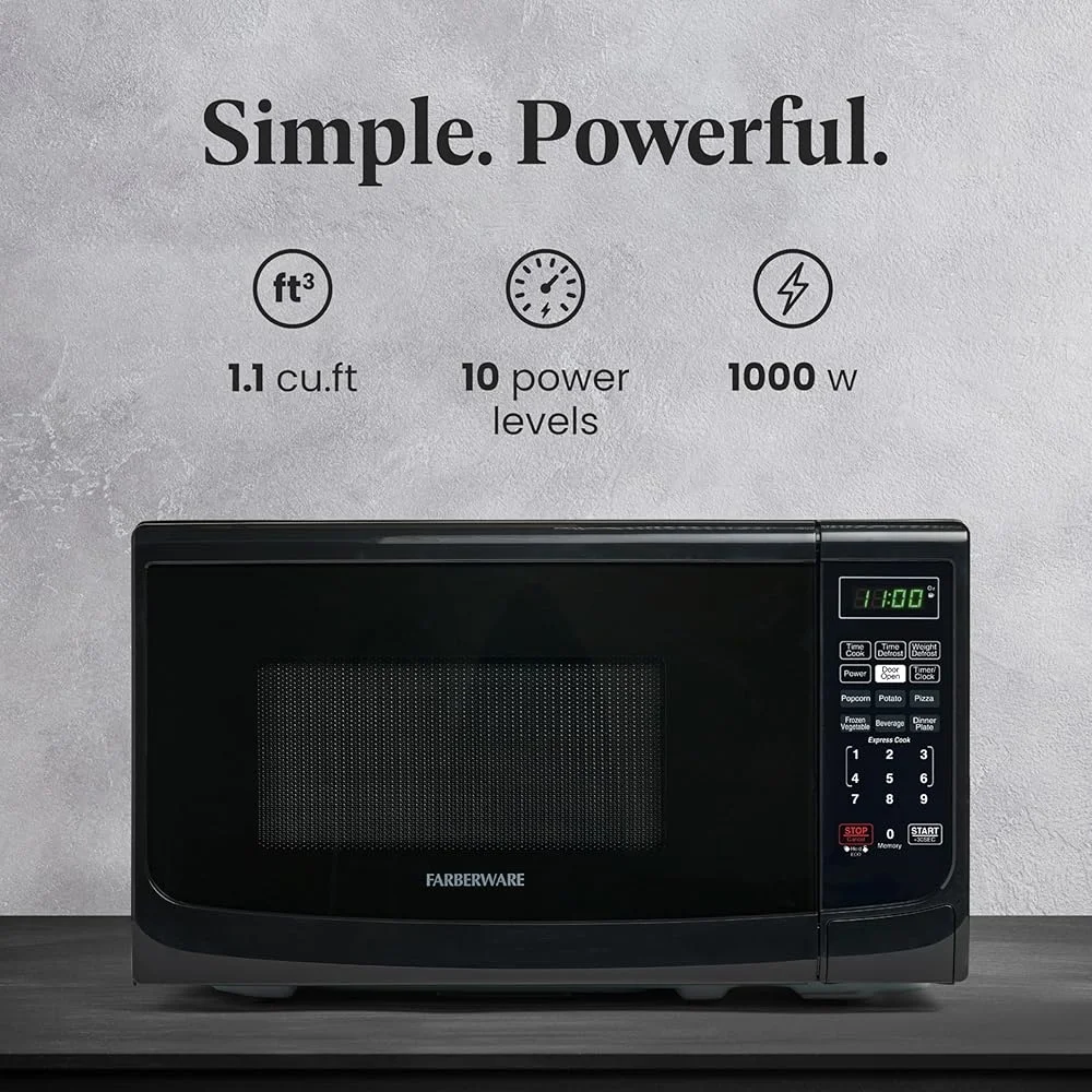 Countertop Microwave 700W Programmable Oven Touch Control 10 Power Levels LED Display Child Lock Perfect Apartments Dorms Countertop Microwave 700W Programmable Oven Touch Control 10 Power Levels LED Display Child Lock Perfect Apartments Dorms