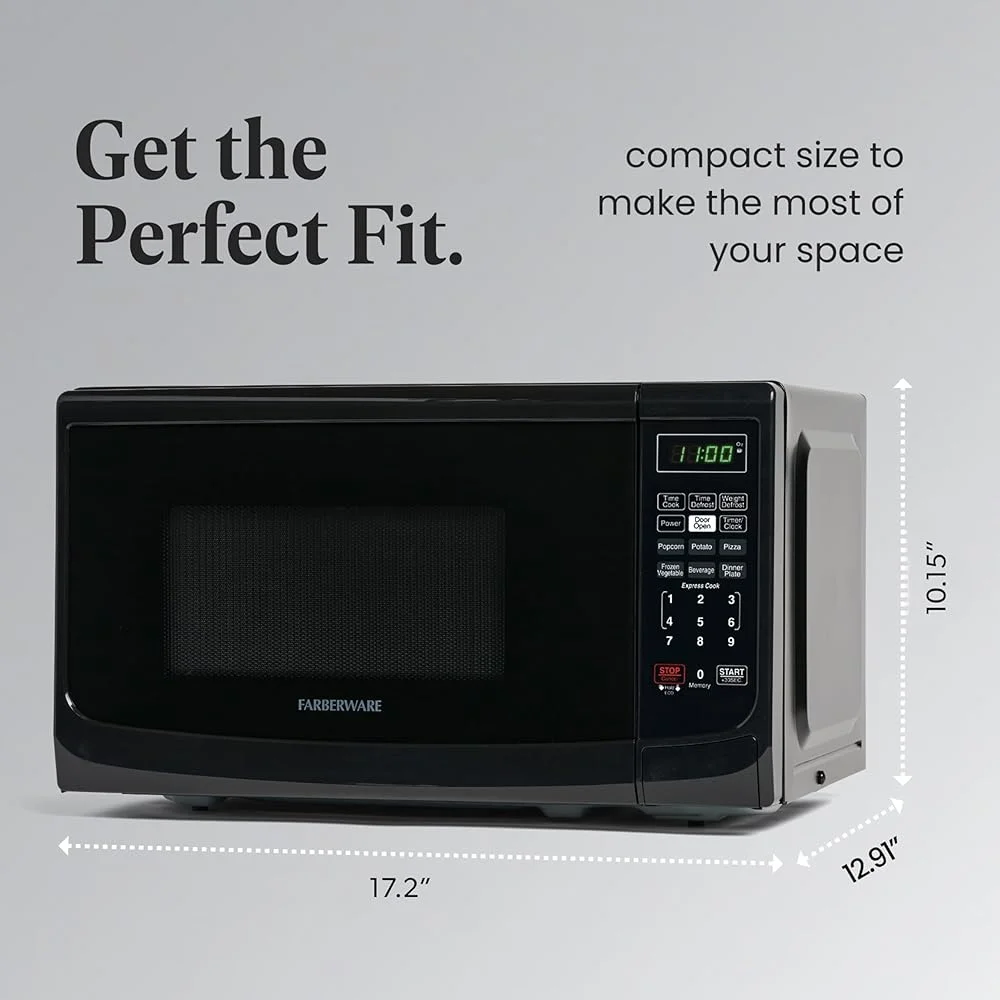 Countertop Microwave 700W Programmable Oven Touch Control 10 Power Levels LED Display Child Lock Perfect Apartments Dorms Countertop Microwave 700W Programmable Oven Touch Control 10 Power Levels LED Display Child Lock Perfect Apartments Dorms